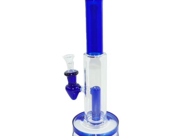 Blue Straight Toker Glass Water Pipe