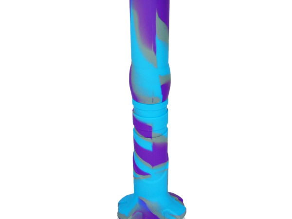 Blue and Purple Swirl Silicone Water Pipe