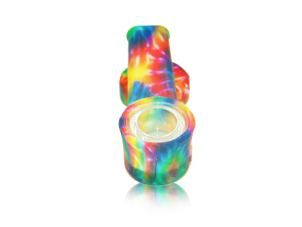 Tie Dye Silicone Smoking Pipe with Lid