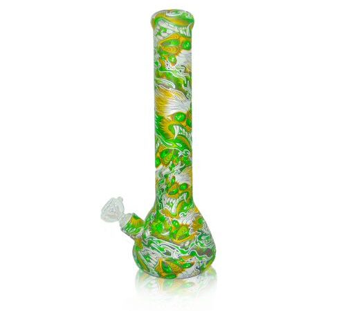 Thick-Silicone-unbreakable-Green-Dragon-water-pipe