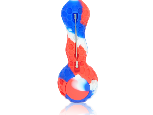 Patriotic Red White Blue Silicone Pipe