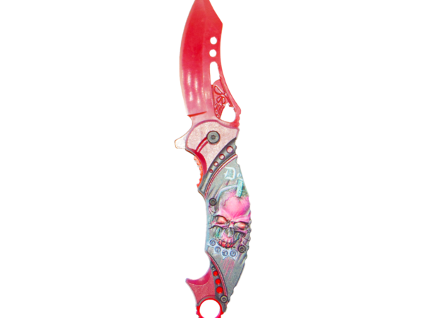 Red Skull Knuckle Pocket Knife RT-7203