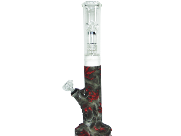 Red Skull Silicone and Glass Water Pipe