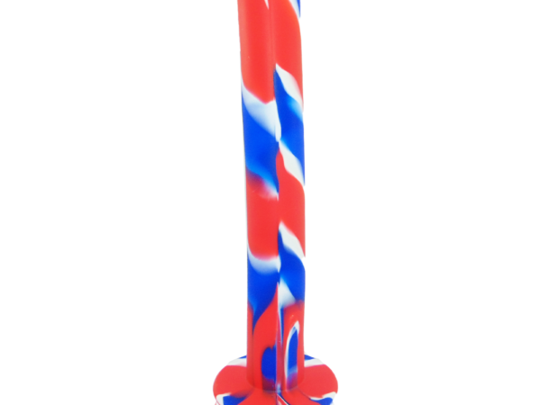 Red White and Blue Silicone Water Pipe