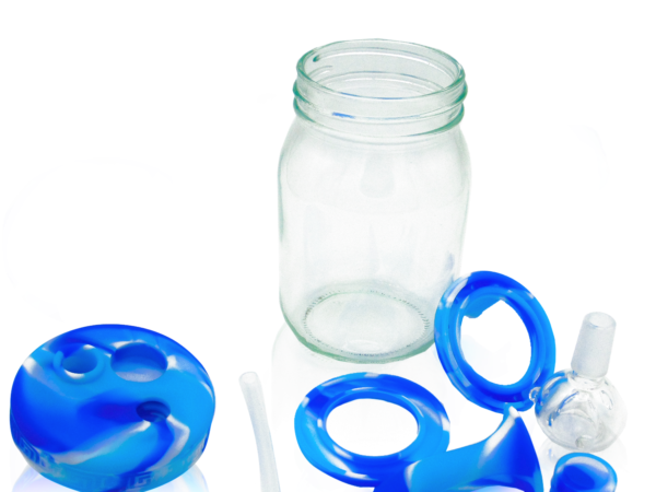 Sky Blue Mason Jar Bong And Water Pipe