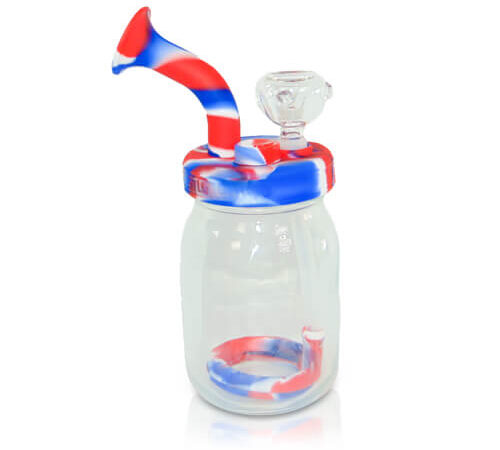 Hillbilly Mason Jar Silicone Water Pipe