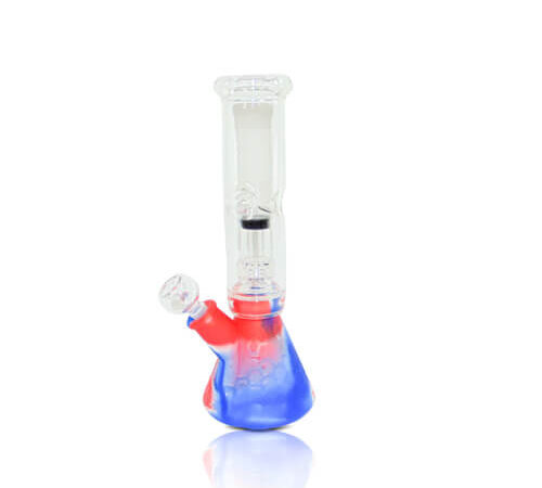 Red Blue Silicone Base Modular Water Pipe
