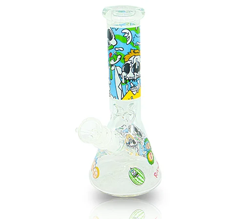 rick-and-morty-mini-glass-beaker-bong